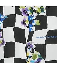 Pre-Owned Off-White Women's Check Floral Print Crepe Shirt
