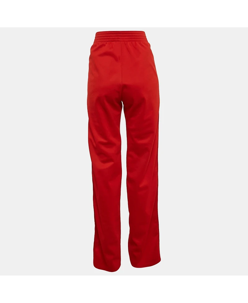 Pre-Owned Givenchy Women's Red Logo Print Jersey Trackpants