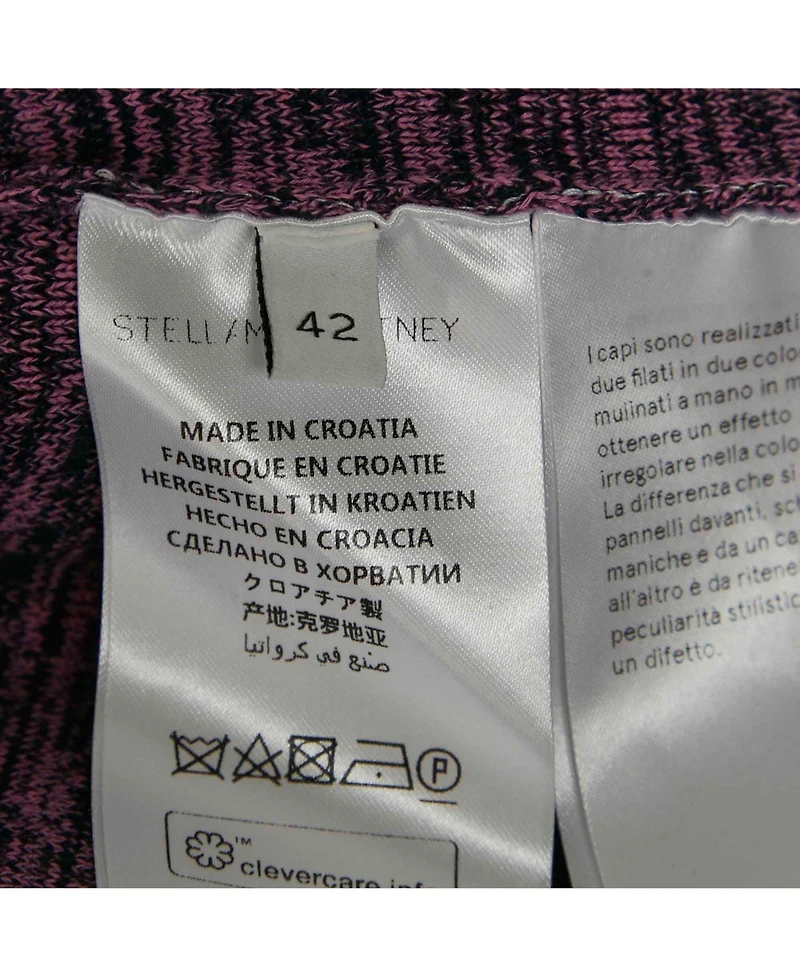 Pre-Owned Stella Mccartney Women's Purple Patterned Cotton Knit Sweater