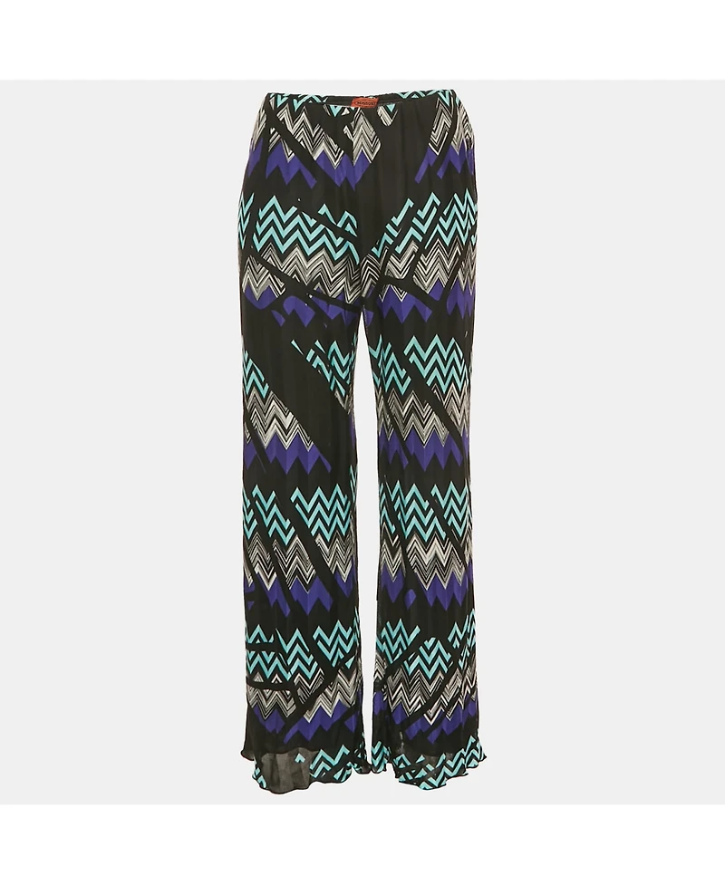 Pre-Owned Missoni Women's Multicolor Patterned Knit Parallel Pants