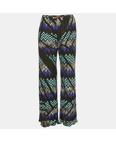Pre-Owned Missoni Women's Multicolor Patterned Knit Parallel Pants