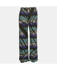 Pre-Owned Missoni Women's Multicolor Patterned Knit Parallel Pants