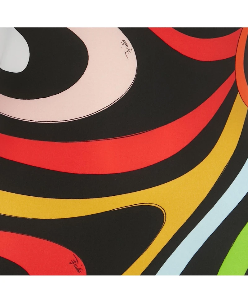 Pre-Owned Emilio Pucci Women's Black Printed Jersey Sleeveless Jumpsuit