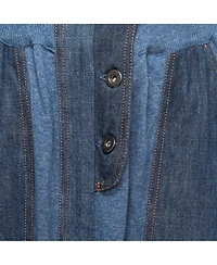 Pre-Owned Stella Mccartney Women's Blue Knit Ruched High Pants