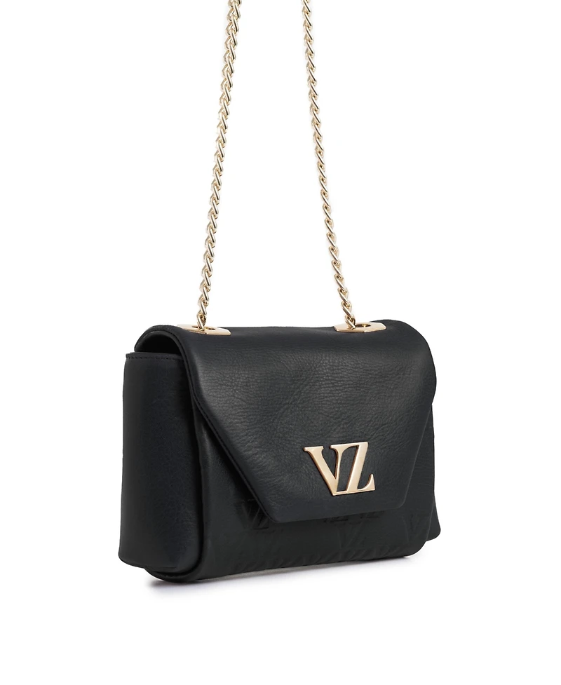 Velez Mini Lili Hands-Free Leather Bag with Metallic Chain
