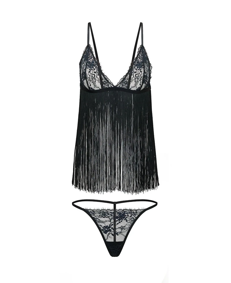 Adore Me Plus Charizma Babydoll & G-String Set Lingerie