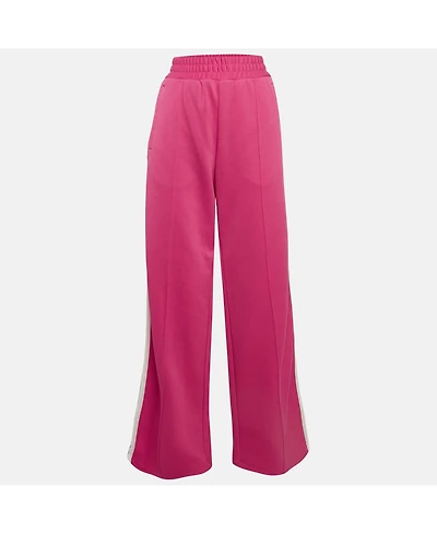 Pre-Owned Off-White Women's Pink Cotton Jersey Side Striped Track Pants