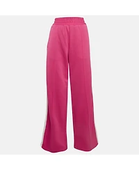 Pre-Owned Off-White Women's Pink Cotton Jersey Side Striped Track Pants