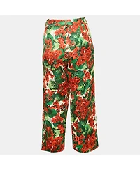 Pre-Owned Dolce & Gabbana Women's Cotton Blend Multicolor Floral Print Capri Pants