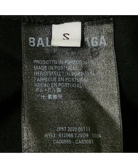 Pre-Owned Balenciaga Men's Black Cotton Knit Crew Neck T-Shirt