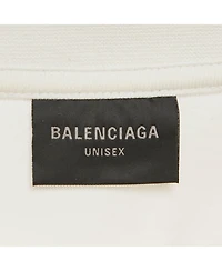 Pre-Owned Balenciaga Men's White Logo Embellished Cotton T-Shirt