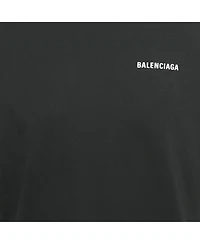 Pre-Owned Balenciaga Men's Black Logo Print Cotton Oversized Crewneck T-Shirt