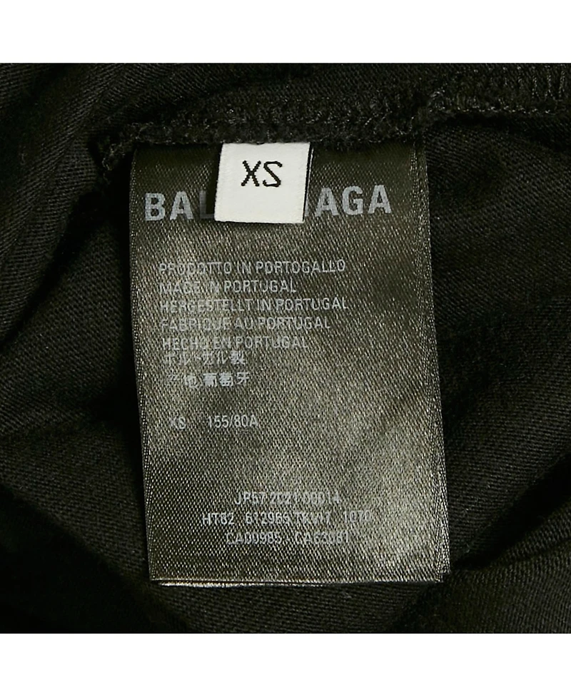 Pre-Owned Balenciaga Men's Black Bb Logo Pixel Print Cotton T-Shirt