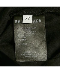 Pre-Owned Balenciaga Men's Black Bb Logo Pixel Print Cotton T-Shirt