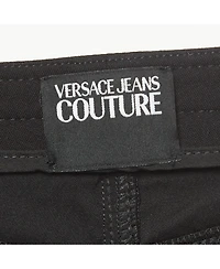 Pre-Owned Versace Women's Jeans Couture Black Belt Pocket Detail Skinny Pants