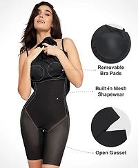 Popilush Women's Shapewear Built-In Sculpting A-Line Midi Slip Dress