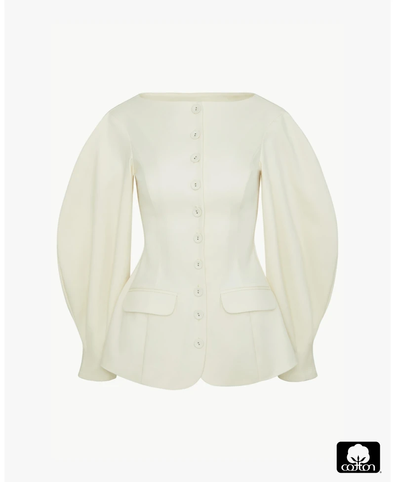 WeWoreWhat Women's Cocoon Sleeve Peplum Blazer