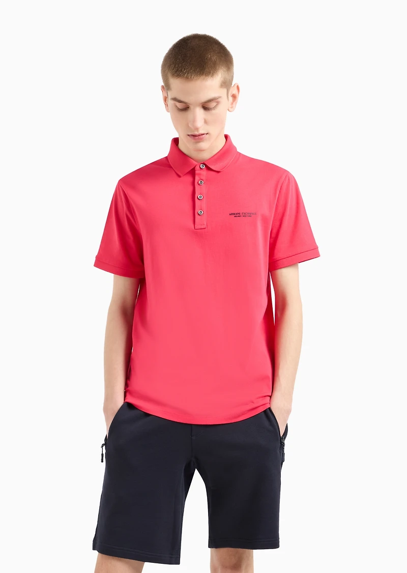 A|X Armani Exchange Men's Short-Sleeve Milano New York Logo Polo Shirt