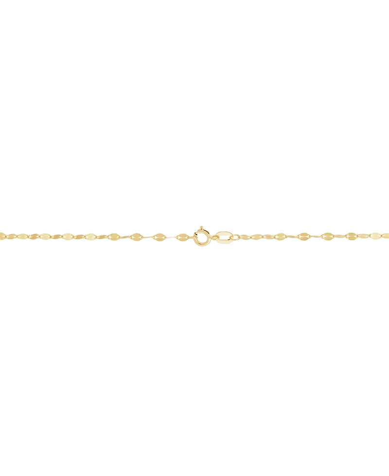 Italian Gold Mirror Chain Necklace in 10k Yellow Gold