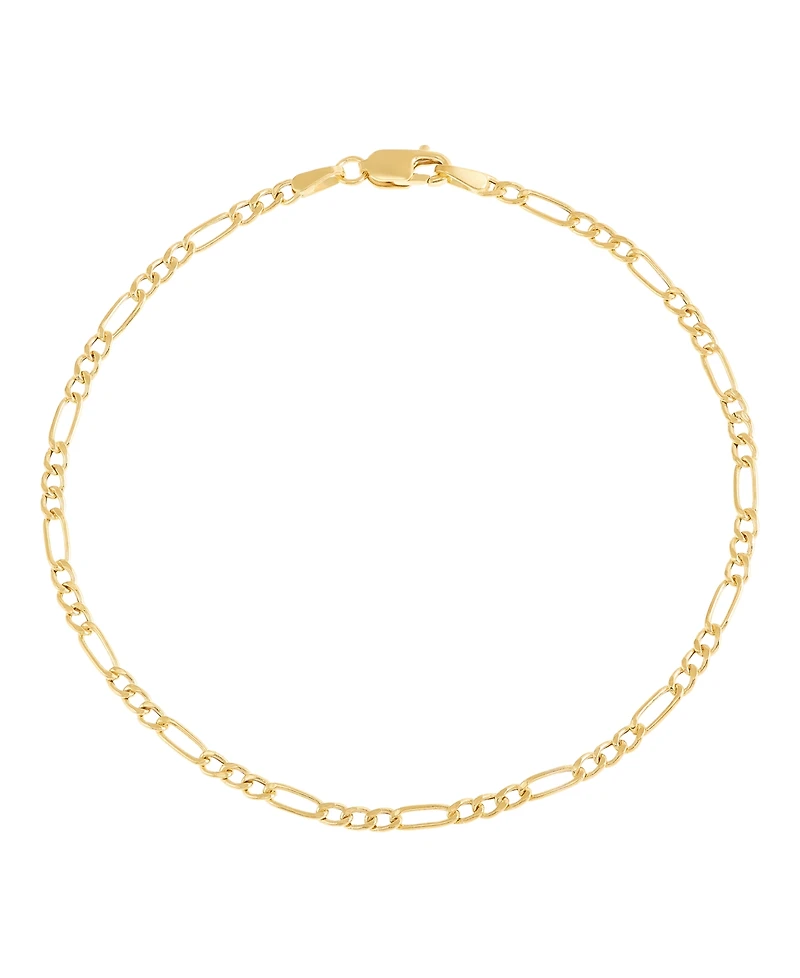 Italian Gold Figaro Chain Bracelet in 14k Yellow Gold