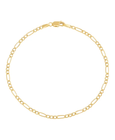 Italian Gold Figaro Chain Bracelet in 14k Yellow Gold