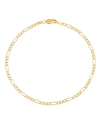 Italian Gold Figaro Chain Bracelet in 14k Yellow Gold