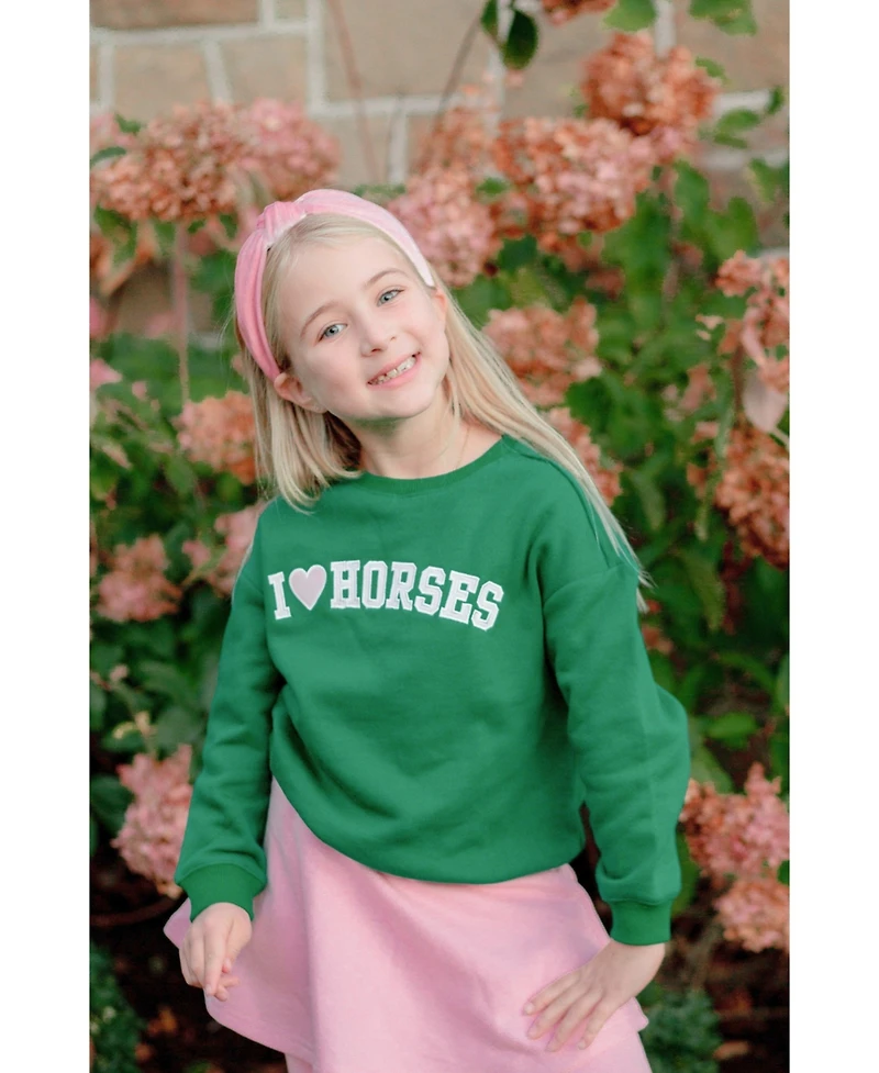 Bits & Bows Toddler I Heart Horses Sweatshirt