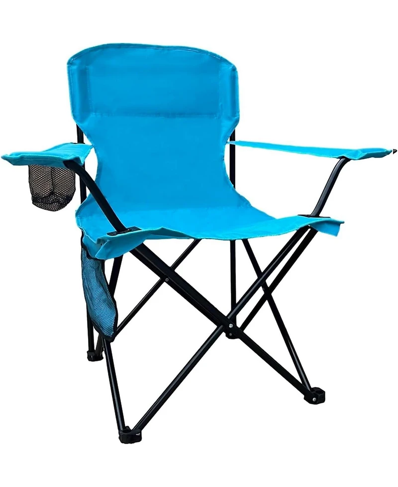 Piscifun olding Camping Collapsible Chairs Heavy Duty Lawn Chair with Cooler Bag, Storage Pocket, Waterproof Bag Outdoor Arm Chair, Supports 225LBS