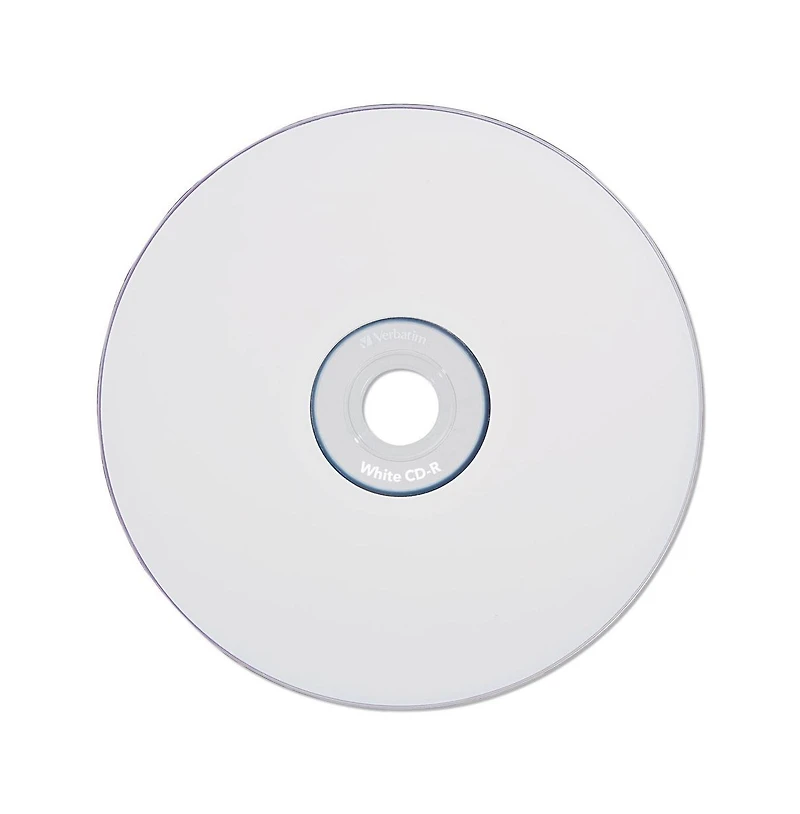 Verbatim 94712 700 Mb/80 min 52x Cd-r Recordable Disc - White (100/Pack)