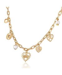 Juicy Couture Heart Juicy Logo Charm Necklace - 18+2''