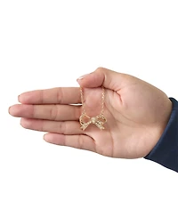 Juicy Couture Pave Bow Necklace & Stud Earring Set, Gold-Tone