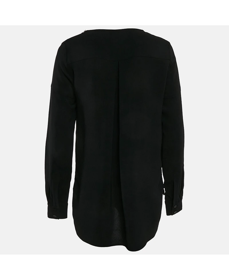 Pre-Owned Stella Mccartney Women's Black Crepe High-Low Blouse