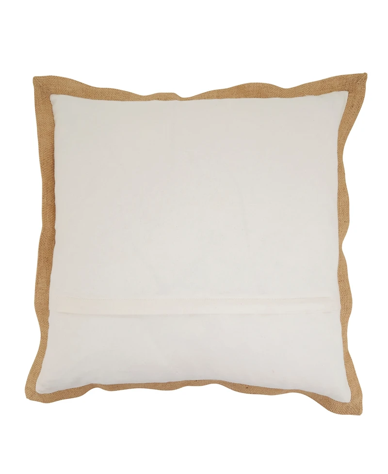 Saro Lifestyle Embroidered Deer Poly Filled Decorative Pillow, 20" x 20"