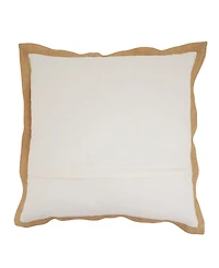 Saro Lifestyle Embroidered Deer Poly Filled Decorative Pillow, 20" x 20"