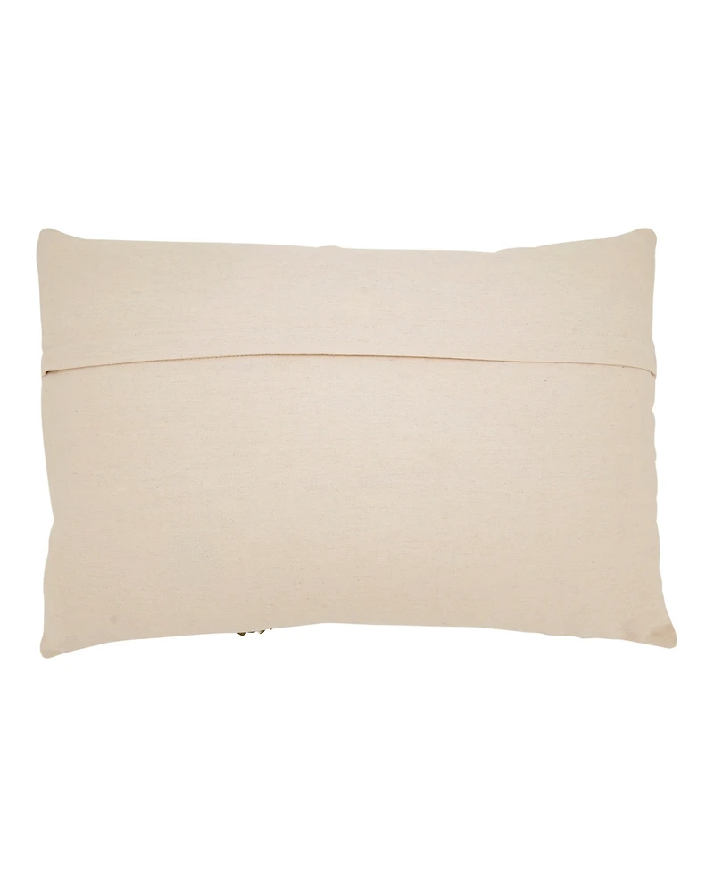 Saro Lifestyle Boho Circles Poly Filled Decorative Pillow, 16" x 24"