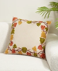 Saro Lifestyle Golden Grove Leaf Down Filled Decorative Pillow