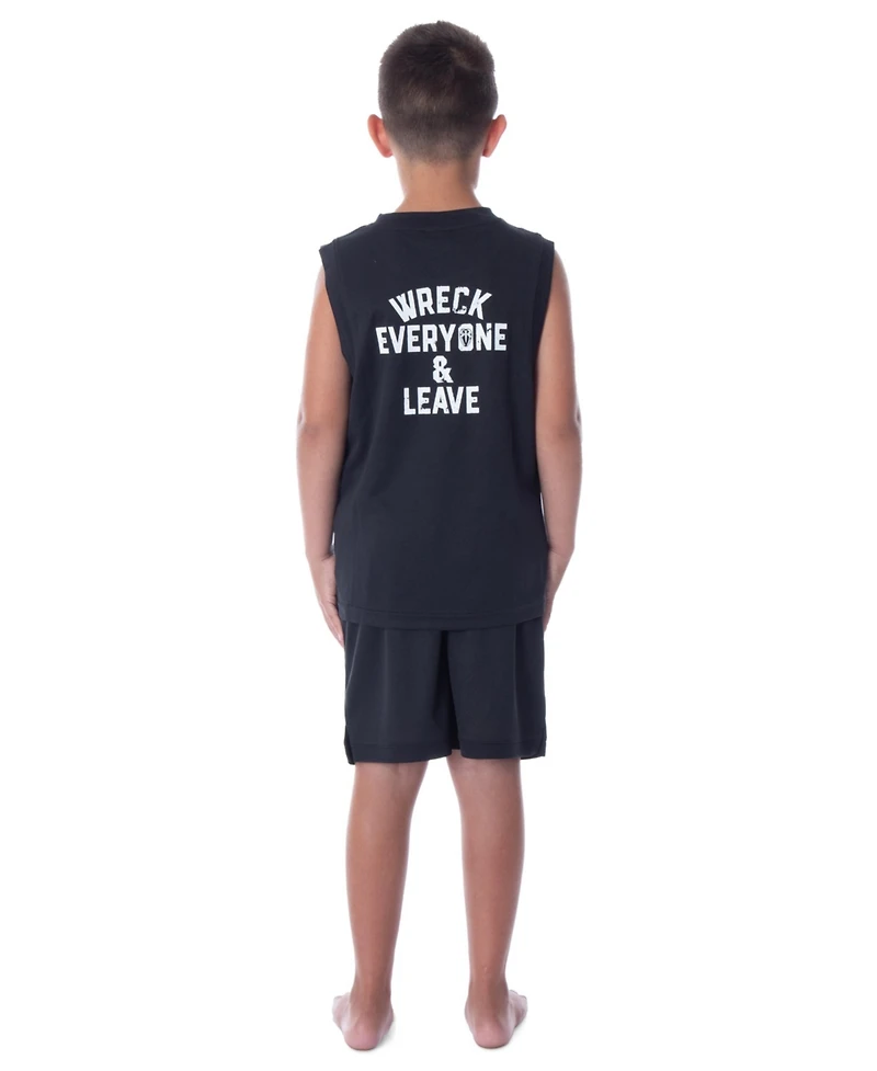 Wwe Boys Roman Reigns Icon Wreck Everyone And Leave Tank Short 2PC Pajama Set