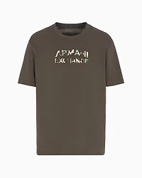 A|X Armani Exchange Men's Short Sleeve Crewneck Camo Logo T-Shirt
