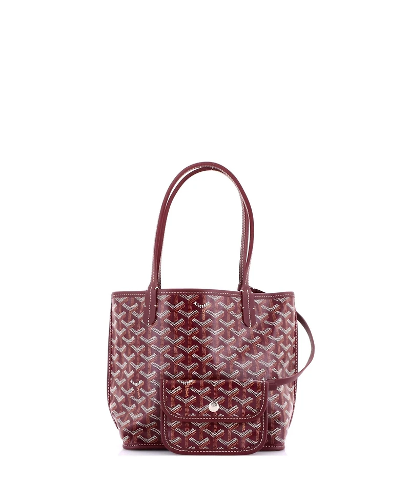 Pre-Owned Goyard Mini Anjou Reversible Tote Coated Canvas