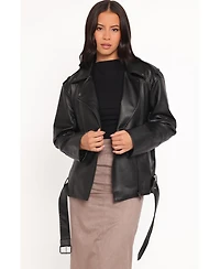Petal and Pup Women's Parsons Oversized Faux Leather Moto Jacket