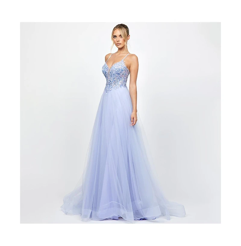 Bariano Women's Adina Tulle Ball Gown