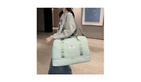 Three-dimensional Diamond Patterned Small Square Tote