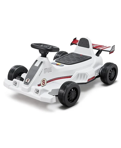 Mecale Electric Go Kart, 6V Battery, 2 Mph Speed, Pedal Racing Toy for Kids 2+, Led Headlight, Horn, Anti-Slip Tires, Max Load 44 lbs