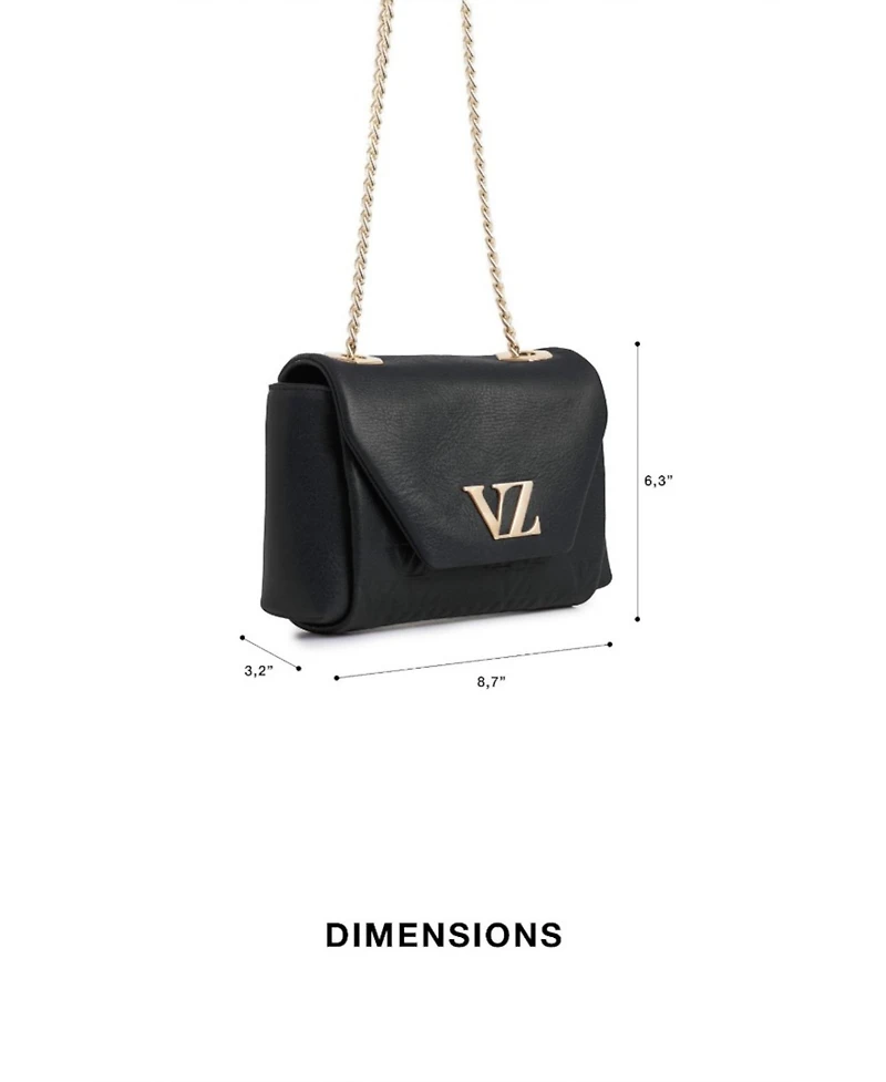 Velez Mini Lili Hands-Free Leather Bag with Metallic Chain