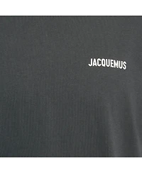 Pre-Owned Jacquemus Men's Navy Blue Logo Print Cotton Crew Neck T-Shirt