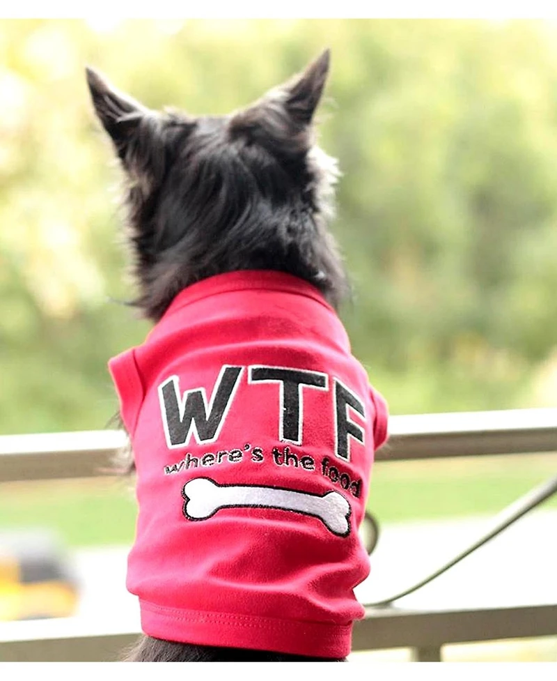 Parisian Pet Where's The Food dog shirt.