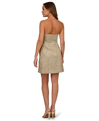 Adrianna Women's Woven Jacquard Mini Dress