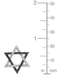 Macy's White and Black Diamond Star of David Pendant Necklace (1/6 ct. t.w.) in Sterling Silver