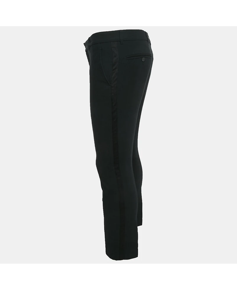 Pre-Owned Balmain Men's Black Cotton Trousers