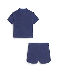 Polo Ralph Lauren Baby Boys' Pony Embroidered Shirt and Shorts, 2-Piece Set